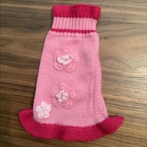 Pink dog sweater